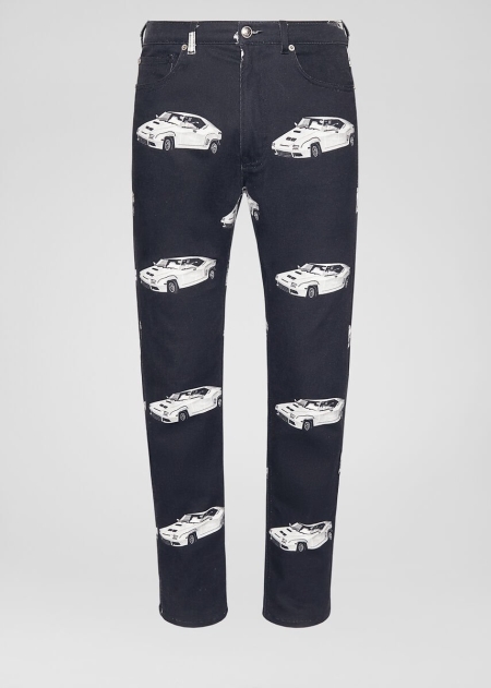 Versace Race Car Print Jeans Herr - 694132BUM